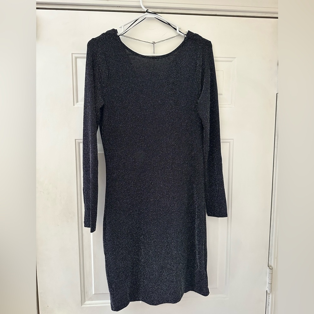 NWT Michael Kors Elegant Black Long Sleeve Dress - knit